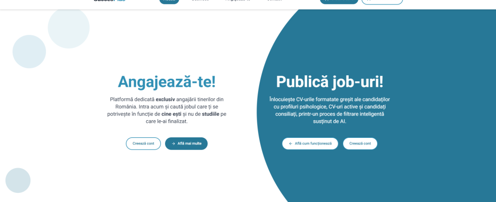 recrutare tineri la început de carieră